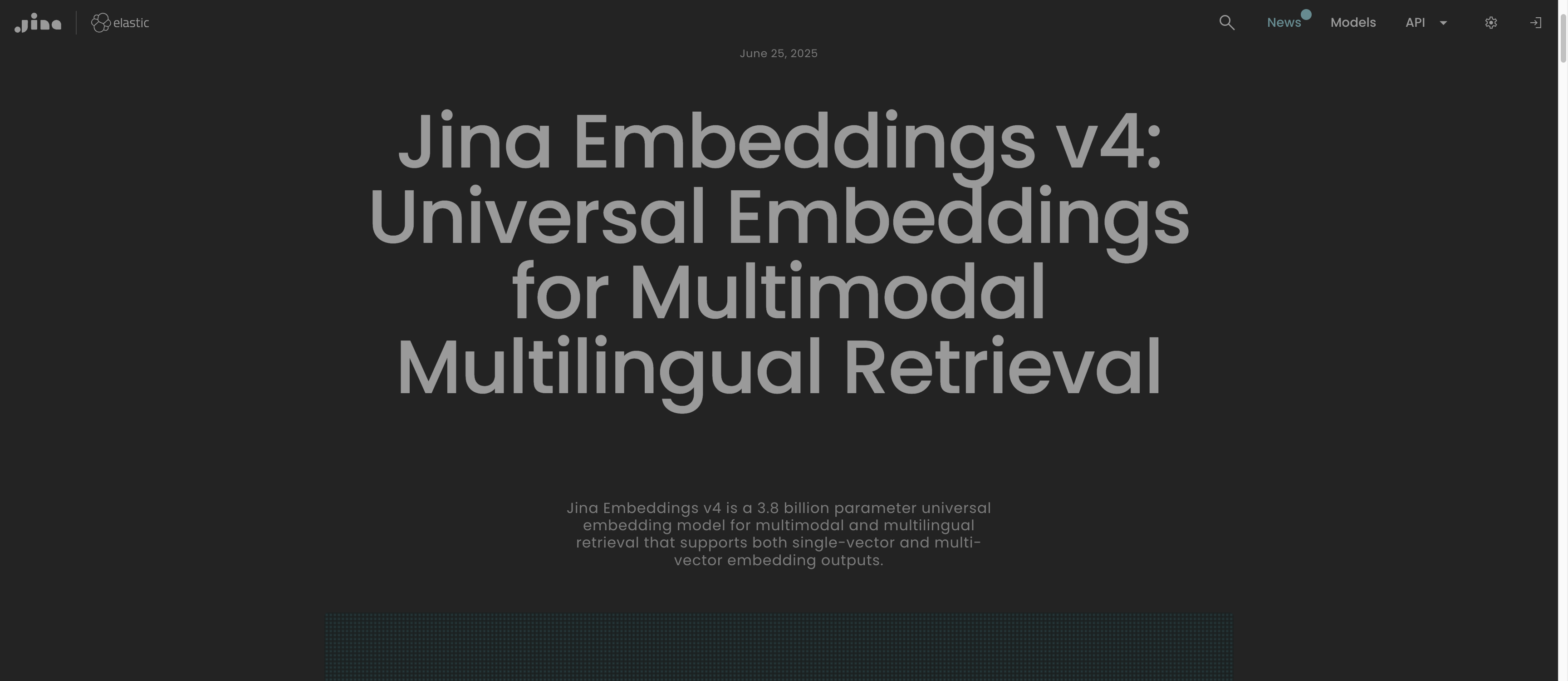 Jina Embeddings v4 — Jina AI product page